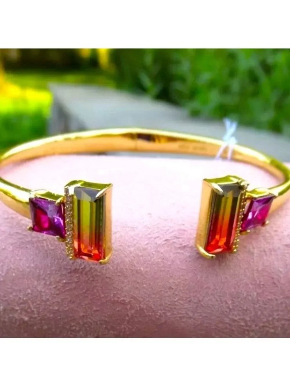 Kate Spade Geo Gems Open Hinged Cuff Bracelet O0RU3220 Multi (974) - Picture 7 of 7
